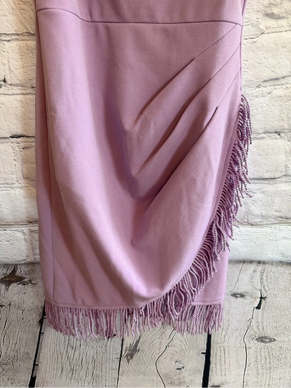 Lilac Fringe Slip Dress - Women's Lavender Spaghetti Strap Dress